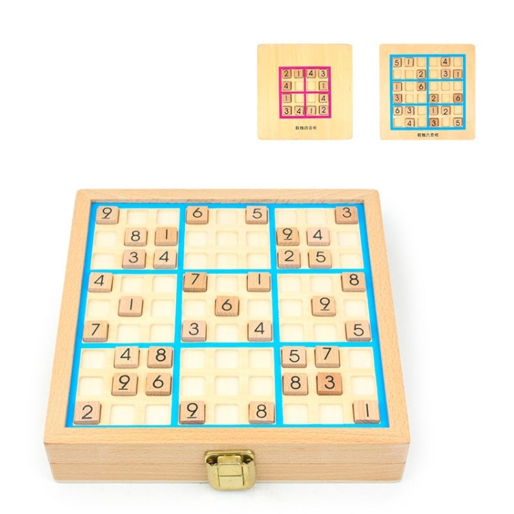 3 In1 Children Multifunctional Sudoku Board Game Puzzle Board Game(Blue) - Table Games by buy2fix | Online Shopping UK | buy2fix