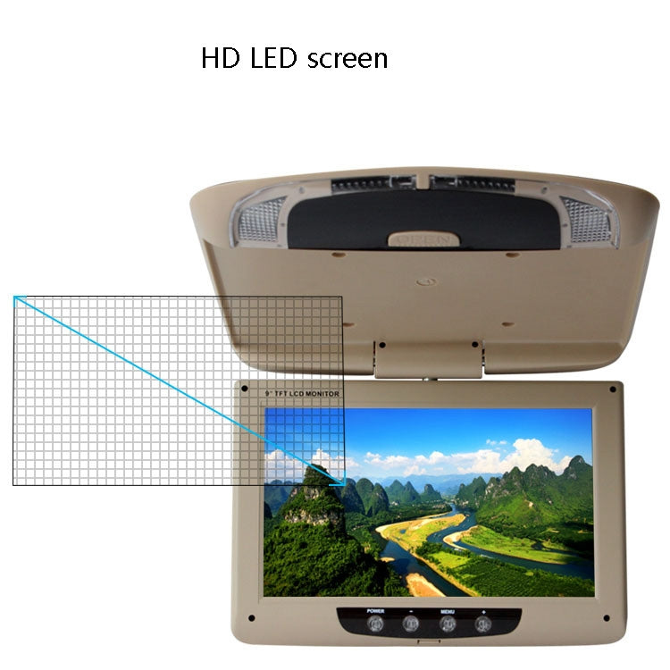 9 Inch Car HD Car Reversing Display Car Ceiling Display(Gray) - Car Monitor by buy2fix | Online Shopping UK | buy2fix
