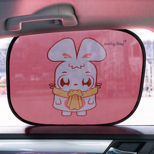 N978 2 Sets Summer Cartoon Car Electrostatic Adsorption Side Window Shade Sticker(One Pair  Bunny) - Sound & Heat Insulation Cotton by buy2fix | Online Shopping UK | buy2fix