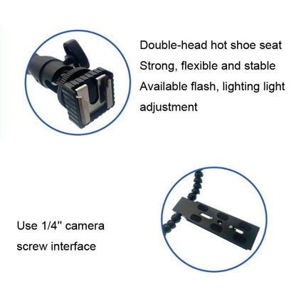 Flexible Dual Arm Hot Shoe Flash Bracket Mount Holder Bracket - Camera Accessories by buy2fix | Online Shopping UK | buy2fix