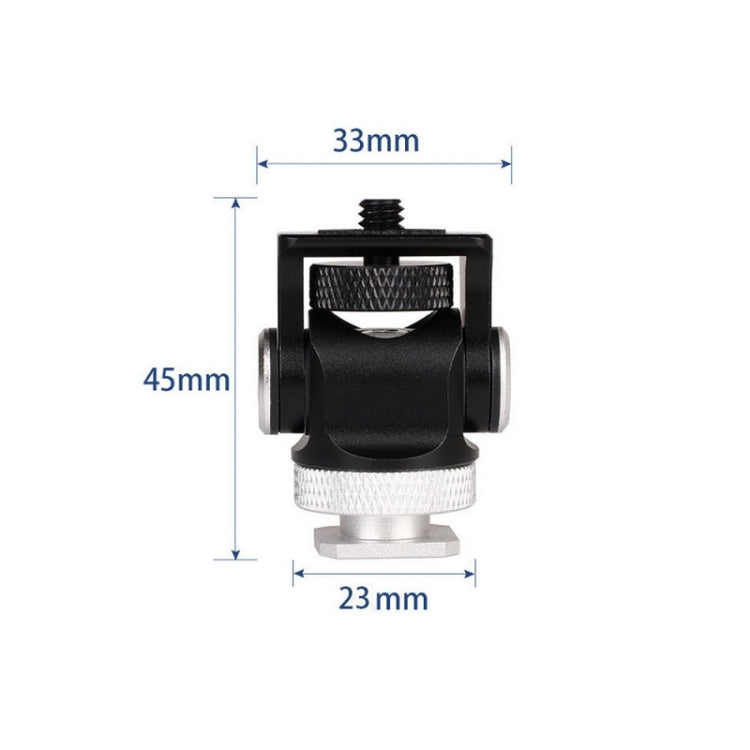 180 Degree Swing Mini Tripod Ball-Head Bracket Cold Shoe Mount 1/4 inch Screw Adapter - Camera Accessories by buy2fix | Online Shopping UK | buy2fix