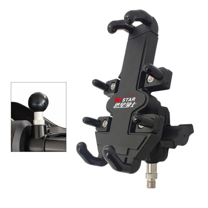 N-STAR Motorcycle Bicycle Composite Version Of Mobile Phone Bracket Multifunctional Accessories Lightweight Riding Equipment(M10 Ball Head) - Holders by N-STAR | Online Shopping UK | buy2fix