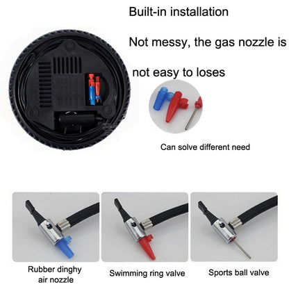 DC12V 12A Car Portable Air Pump Electric Car Tire Pump, Specification： 25-cylinder Tire Inflatable Pump - In Car by buy2fix | Online Shopping UK | buy2fix