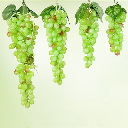 4 Bunches 60 Green Grapes  Simulation Fruit Simulation Grapes PVC with Cream Grape Shoot Props - Camera Accessories by buy2fix | Online Shopping UK | buy2fix