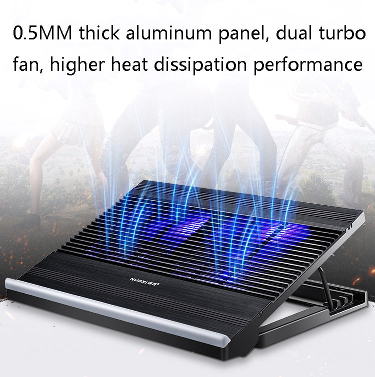 NUOXI T10 Laptop Radiator Multi-File Adjustment Aluminum Alloy Bracket(Silver) - Cooling Pads by NUOXI | Online Shopping UK | buy2fix