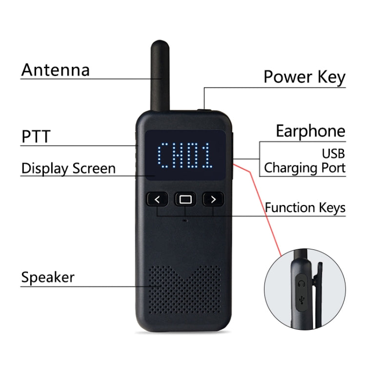 KSUN X-30 M2 Outdoor Handheld Mini Walkie Talkie Color Random Delivery - Other Accessories by KSUN | Online Shopping UK | buy2fix