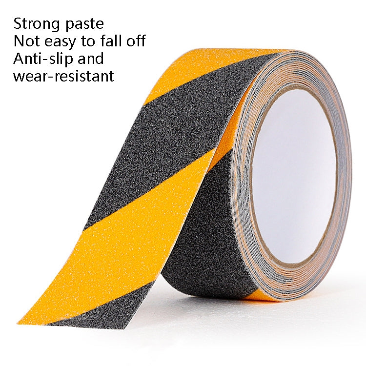 Sands Anti-Slip Tape Ground Sticking Line Wear-Resistant Stair Step Warning Tape Black Yellow 2.5cm x 5m - Reflective Material by buy2fix | Online Shopping UK | buy2fix