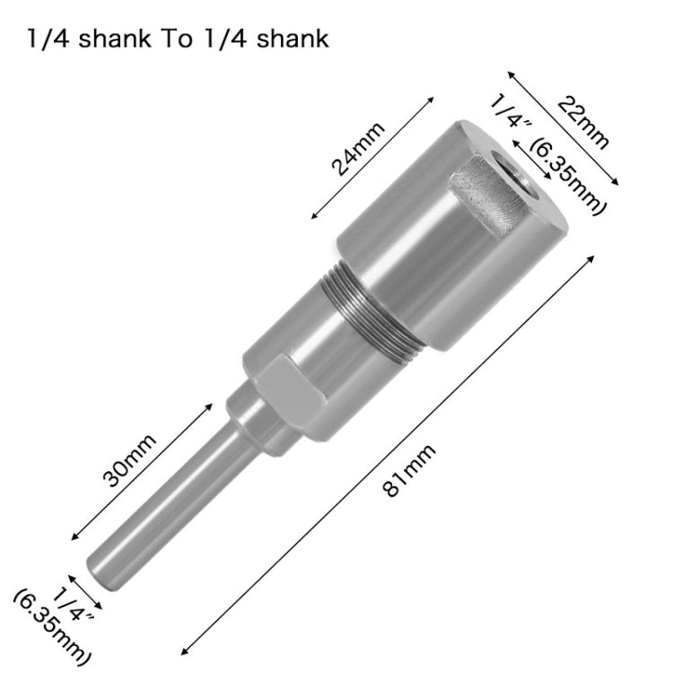 1/4mm To 1/4mm Engraving Trimming Machine Extension Pole Converter - Others by buy2fix | Online Shopping UK | buy2fix