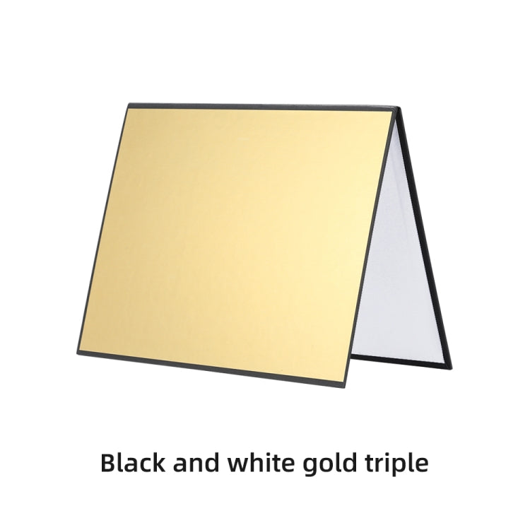 3-in-1 Reflective Board A3 Cardboard Folding Light Diffuser Board (White + Black + Gold) - Camera Accessories by buy2fix | Online Shopping UK | buy2fix