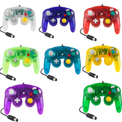 5 PCS Single Point Vibrating Controller Wired Game Controller For Nintendo NGC(Transparent  Green) - Gamepads by buy2fix | Online Shopping UK | buy2fix