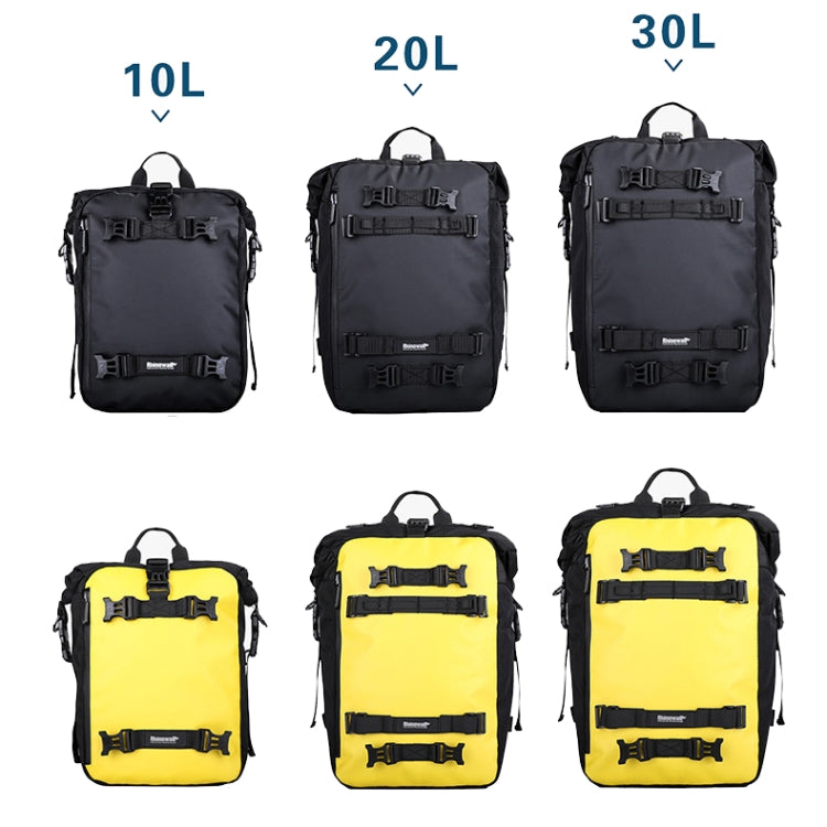 Rhinowalk Multi-Function Motorcycle Rear Seat Bag Combination Rear Shelf Pannier, Colour: Black 10L - Bags & Luggages by Rhinowalk | Online Shopping UK | buy2fix