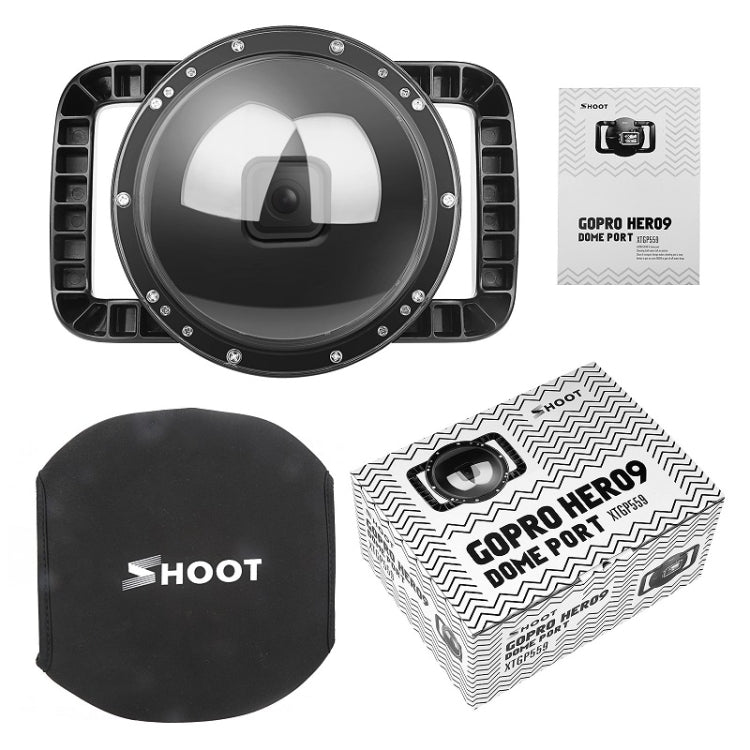 SHOOT XTGP559 Dome Port Underwater Diving Camera Lens Transparent Cover Housing Case For GoPro HERO10 Black / HERO9 Black - DJI & GoPro Accessories by SHOOT | Online Shopping UK | buy2fix