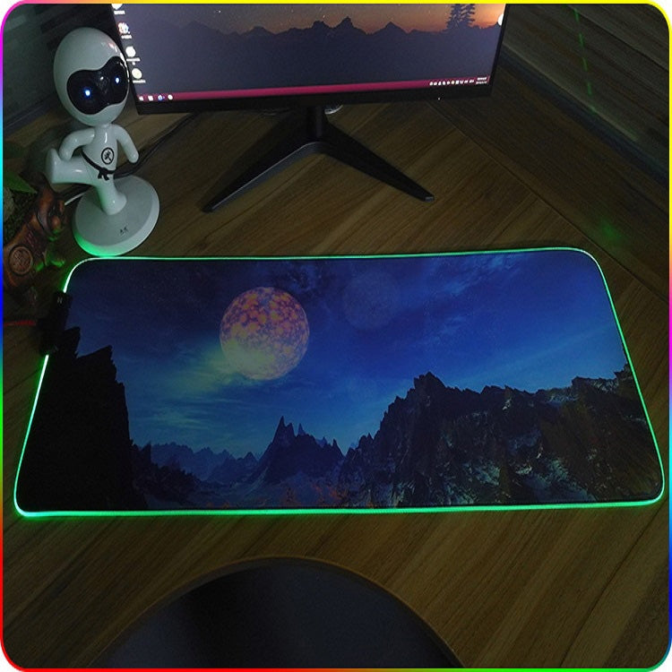 250x350x3mm F-01 Rubber Thermal Transfer RGB Luminous Non-Slip Mouse Pad(Colorful Brick) - Mouse Pads by buy2fix | Online Shopping UK | buy2fix