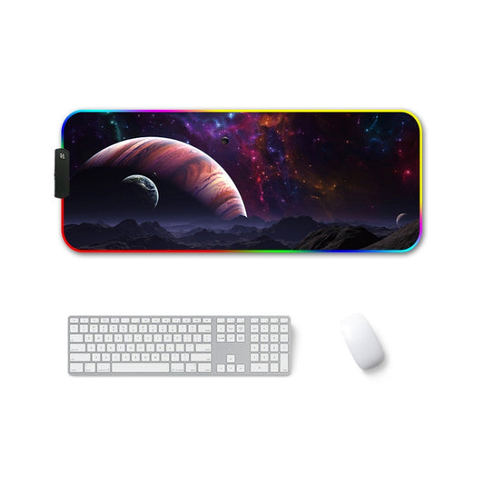 260x390x3mm F-01 Rubber Thermal Transfer RGB Luminous Non-Slip Mouse Pad(Vast Starry Sky) - Mouse Pads by buy2fix | Online Shopping UK | buy2fix