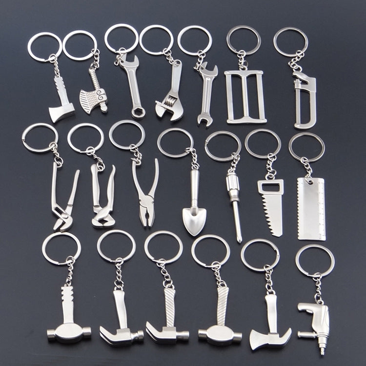 10 PCS Tool Metal Keychain Car Key Ring Pendant, Colour: H-391 Glossy Ax - Key Rings by buy2fix | Online Shopping UK | buy2fix