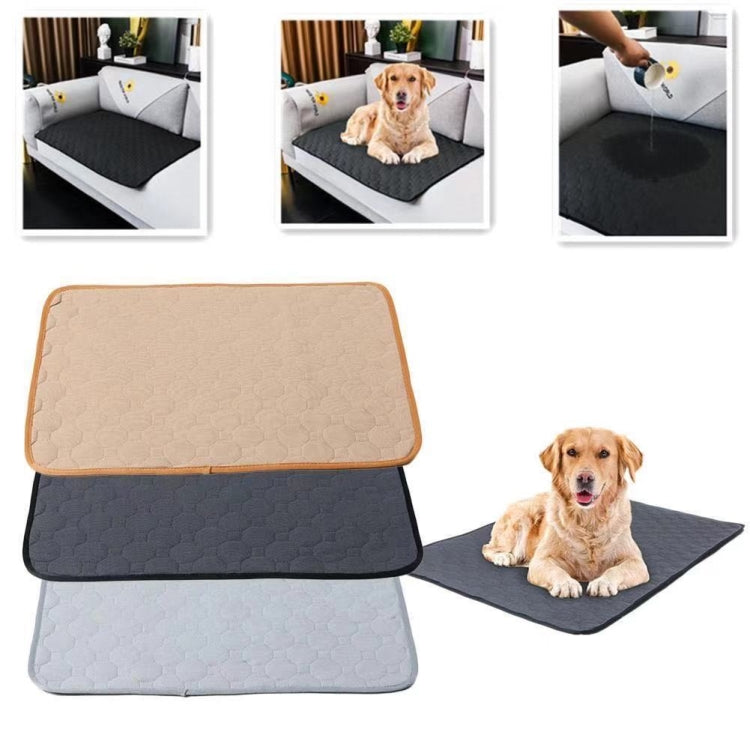 100x135cm Car Pet Injection Pad Waterproof Pad Cat Dog Sofa Waterproof Diapholic Carpet Water Absorbing Pad(Light Grey) - Seat Accessories by buy2fix | Online Shopping UK | buy2fix