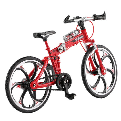 1:8 Scale Simulation Alloy Bicycle Model Mini Bicycle Toy Decoration(Folding-Red) - Model Toys by buy2fix | Online Shopping UK | buy2fix