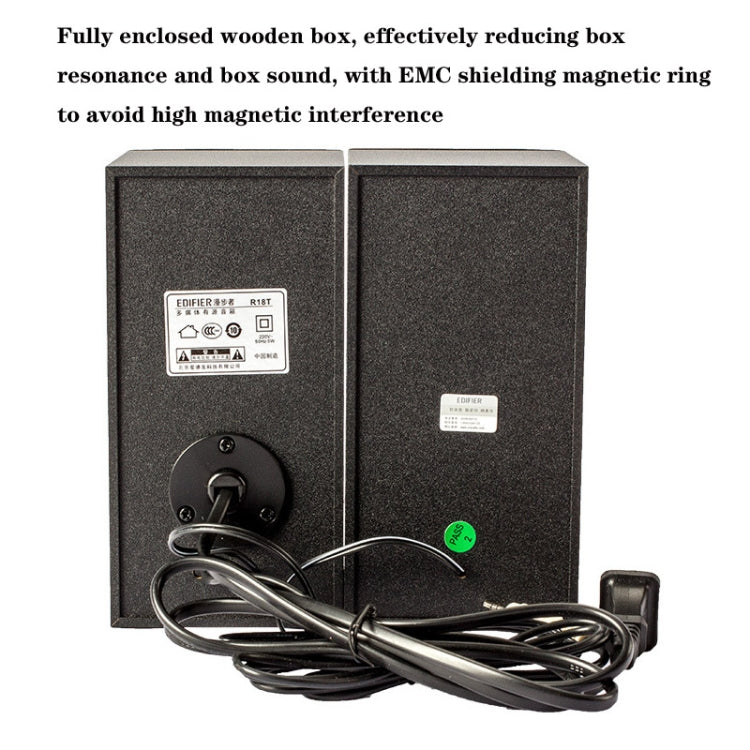 Edifier R18T Notebook Desktop Computer Mini Speaker Small Subwoofer, US Plug(Black) -  by Edifier | Online Shopping UK | buy2fix