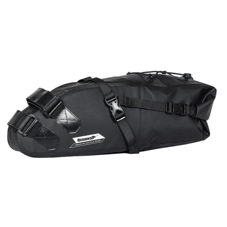 Rhinowalk RK19511 Full Waterproof Bicycle Saddle Tail Bag Big Capacity Road Bike Bag, Colour: RK19511 Black 10L - Bicycle Bags by Rhinowalk | Online Shopping UK | buy2fix
