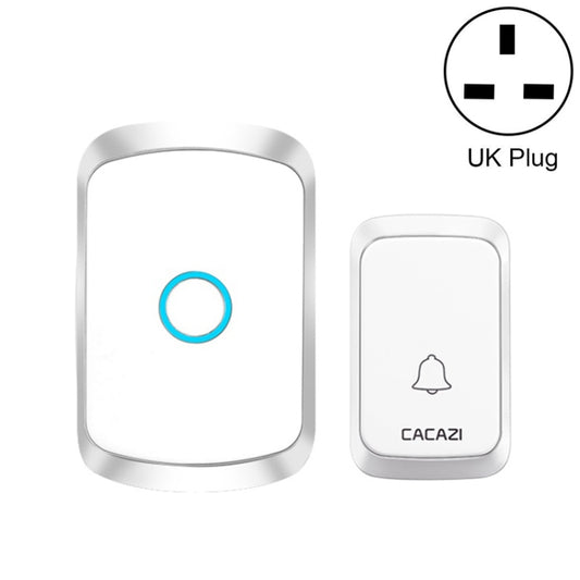CACAZI A50 1 For 1 Wireless Music Doorbell without Battery, Plug:UK Plug(White) - Security by CACAZI | Online Shopping UK | buy2fix