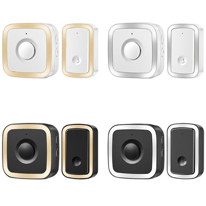 CACAZI A58 1 For 1 Smart Wireless Doorbell without Battery, Plug:UK Plug(Gold) - Wireless Doorbell by CACAZI | Online Shopping UK | buy2fix