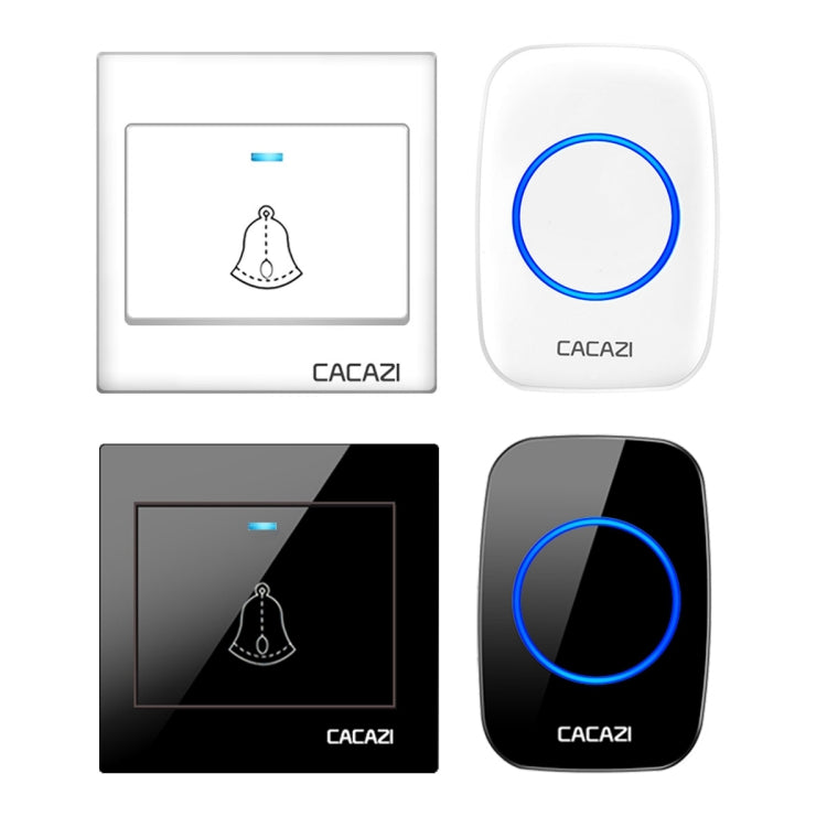 CACAZI H10 1 For 1 Wireless Smart Doorbell without Battery, Plug:UK Plug(White) - Security by CACAZI | Online Shopping UK | buy2fix