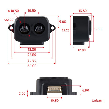 Waveshare 24893 TF-Luna Lidar Ranging Sensor Mini Laser ranging module - Modules Expansions Accessories by Waveshare | Online Shopping UK | buy2fix