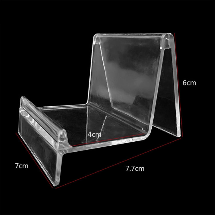 10 PCS Thickened Transparent Wallet Holder Plastic Phone Mask Display Stand Counter Display Stand,Specification: No. 3 1 Layer - Desktop Holder by buy2fix | Online Shopping UK | buy2fix