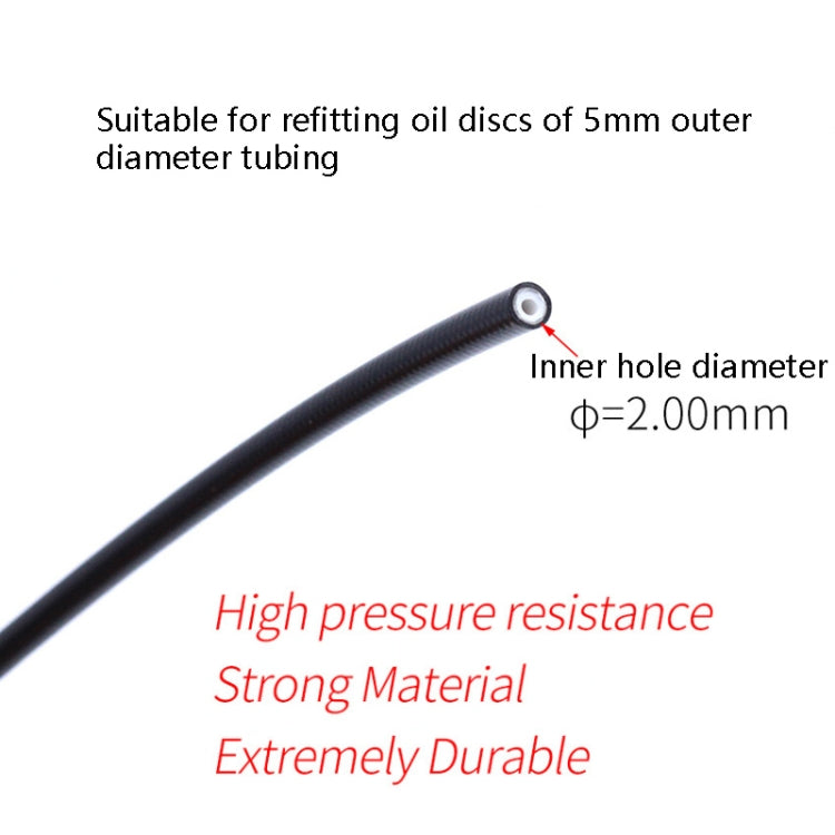 TRLREQ Mountain Bike Brake Tube 5mm Hydraulic Oil Disc Oil Brakes Braided Tube, Length: 3m (Black) - Outdoor & Sports by buy2fix | Online Shopping UK | buy2fix