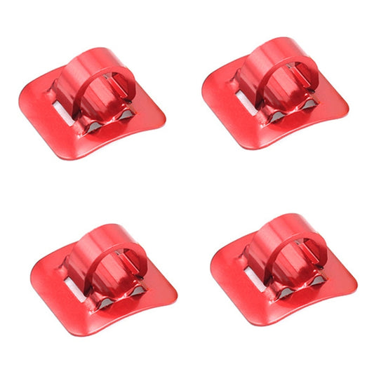 10 PCS Mountain Road Bicycle Hose Line Guide Adhesive Wire Seat Frame Cable Fixing C Buckle, Style: Aluminum Alloy Buckle(Red) - Others by buy2fix | Online Shopping UK | buy2fix