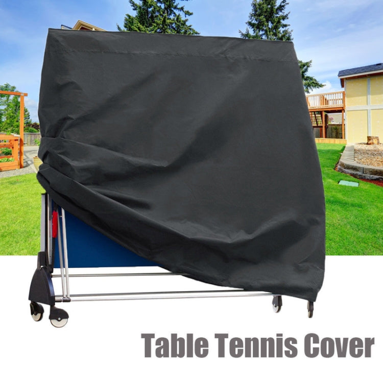 Outdoor Waterproof And Dustproof Table Tennis Table Cover, Size: 165x70x185cm(Black Outside Silver Inside) - Home & Garden by buy2fix | Online Shopping UK | buy2fix