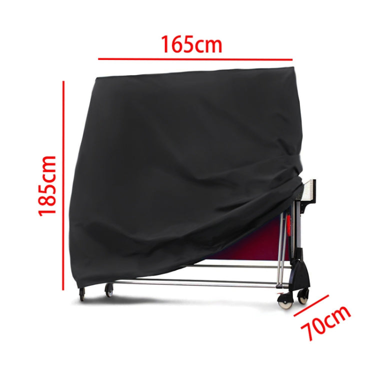 Outdoor Waterproof And Dustproof Table Tennis Table Cover, Size: 165x70x185cm(Black Outside Silver Inside) - Home & Garden by buy2fix | Online Shopping UK | buy2fix