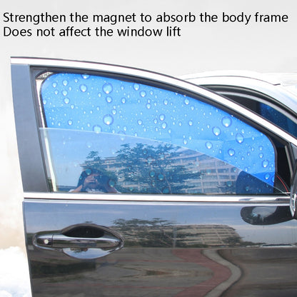 4 PCS R-2938 Single-Layer Sun Protection Magnetic Car Curtain Vehicle Water Drop Sunshade(Blue Right) - In Car by buy2fix | Online Shopping UK | buy2fix