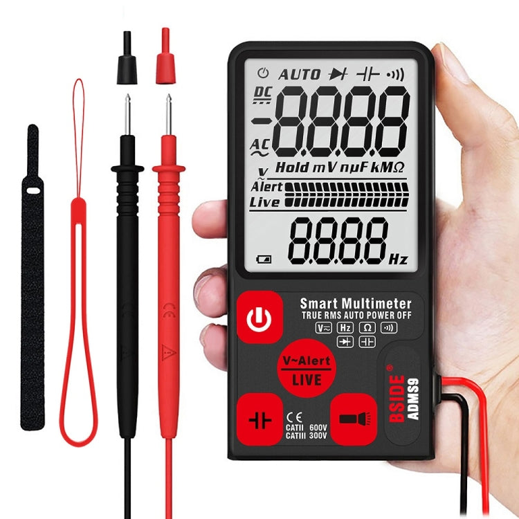 BSIDE ADMS9 Large-Screen Display Intelligent Automatic No Gear Shifting Ultra-Thin Digital Multimeter(Ordinary Screen) - Digital Multimeter by BSIDE | Online Shopping UK | buy2fix