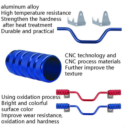 TF-2011 Motorcycle Modification Pedal Rod Universal Elbow Pedal(Blue) - In Car by buy2fix | Online Shopping UK | buy2fix