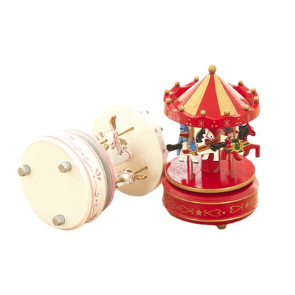 Sky City Carousel Clockwork Music Box Couples Birthday Gift(K0132 Star Pink) - Home & Garden by buy2fix | Online Shopping UK | buy2fix