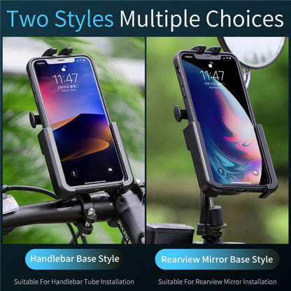 WEST BIKING  Bike Mobile Phone Holder Aluminum 360 Rotatable Electric Bike Scooter Motorcycle Phone Stand,Style: Rearview Mirror Style - Outdoor & Sports by WEST BIKING | Online Shopping UK | buy2fix