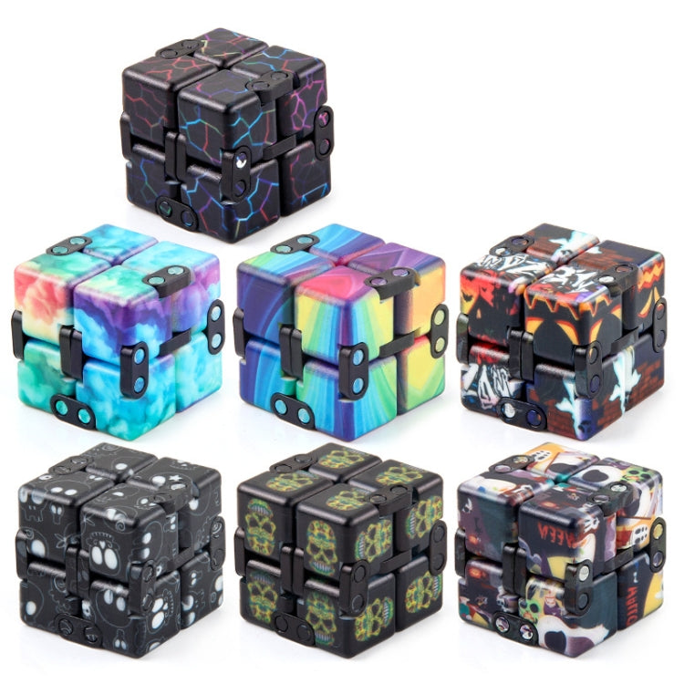 3 PCS Unlimited Magics Cube Colorful UV Printing Pocket Magic Cube Variety Folding Fingertip Magic Cube Decompression Toy(No.168-8-35 Colored Cracks) - Magic Cubes by buy2fix | Online Shopping UK | buy2fix