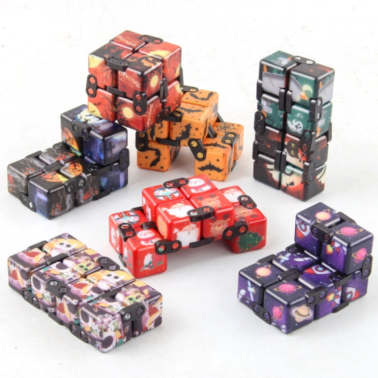 3 PCS  Infinite Magic Cube Halloween Theme Variety Flip Folding Second Order Magic Cube Finger Toy, Colour: NO.168-8-26 Halloween Purple - Magic Cubes by buy2fix | Online Shopping UK | buy2fix