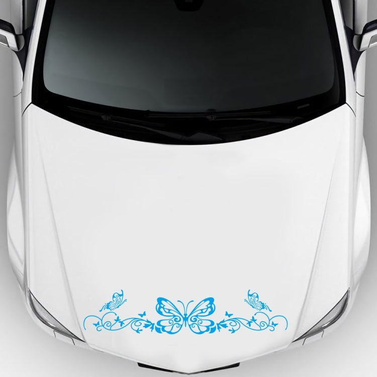 D-347 Butterfly Note Car Sticker Sheet Music Waist Line Body Sticker(Blue) - In Car by buy2fix | Online Shopping UK | buy2fix