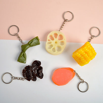 5 PCS Keychain Ham Sausage PVC Simulation Vegetable Model Pendant Creative Play House Small Toys - Model Toys by buy2fix | Online Shopping UK | buy2fix