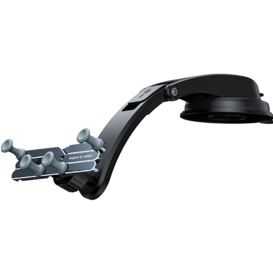 Oatsbasf Car Metal Gravity Mobile Phone Bracket Foldable Adjustment Stable Suction Cup Type Automoller General Bracket(Grey) - In Car by Oatsbasf | Online Shopping UK | buy2fix