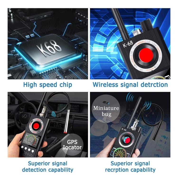 K68 Hotel Anti-Sneak Shooting Anti-Location Automatic Detection Anti-Eavesdropping And Anti-Monitoring Camera Signal Detector - Security by buy2fix | Online Shopping UK | buy2fix