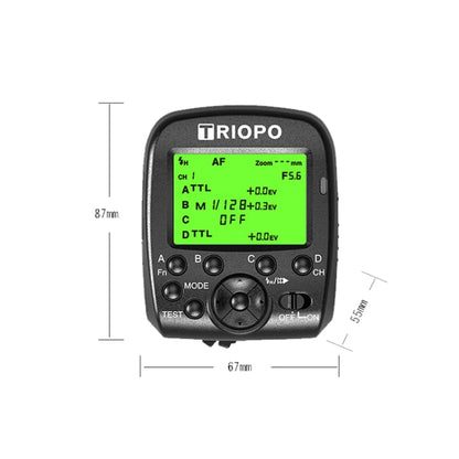 TRIOPO G1 Remote Control TTL Wireless Trigger 2.4GHz Wireless Transmitter For Canon / Nikon Camera(Black) - Camera Accessories by TRIOPO | Online Shopping UK | buy2fix