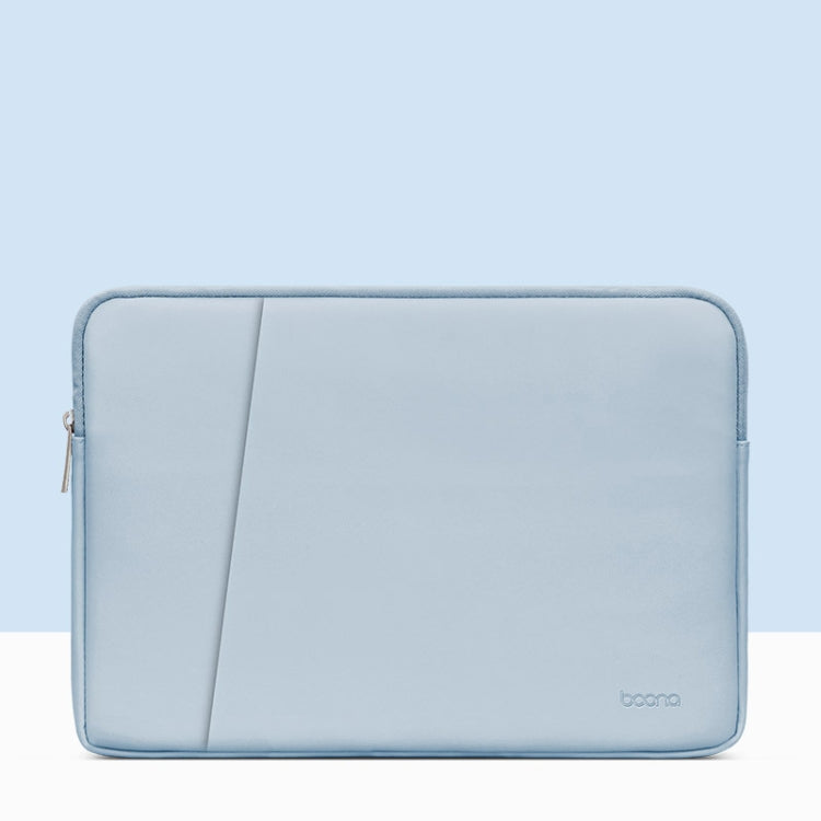 Baona BN-Q004 PU Leather Laptop Bag, Colour: Double-layer Sky Blue, Size: 16/17 inch - 15.6 - 17 inch by Baona | Online Shopping UK | buy2fix