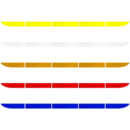 5 Sets Car Trunk Reflective Decorative Strip Anti-Scratch Car Tail Warning Decorative Stickers(Yellow) - In Car by buy2fix | Online Shopping UK | buy2fix