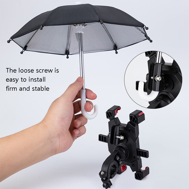 CYCLINGBOX Bicycle Mobile Phone Bracket With Parasol Rider Mobile Phone Frame, Style: Handlebar Installation (Black) - Outdoor & Sports by CYCLINGBOX | Online Shopping UK | buy2fix