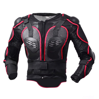 GHOST RACING F060 Motorcycle Armor Suit Riding Protective Gear Chest Protector Elbow Pad Fall Protection Suit, Size: XXL(Red) - Protective Gear by GHOST RACING | Online Shopping UK | buy2fix