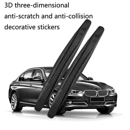 4 Pairs Car Front Rear Bumper Anti-Collision And Anti-Scratch Strips Body Scratch Decoration Stickers, Color: Black - In Car by buy2fix | Online Shopping UK | buy2fix