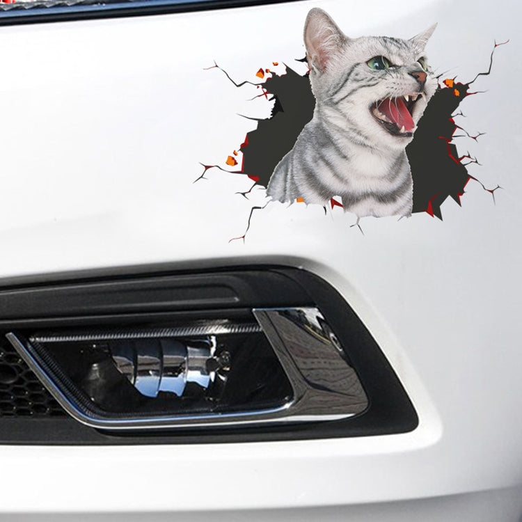 4 PCS 3D Simulation Animal Personality Car Stickers Glass Car Door Scratches Decorative Occlusion Stickers(Cat Style 2) - In Car by buy2fix | Online Shopping UK | buy2fix